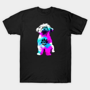 Bichon Habanero Ringo Stencil Artwork T-Shirt